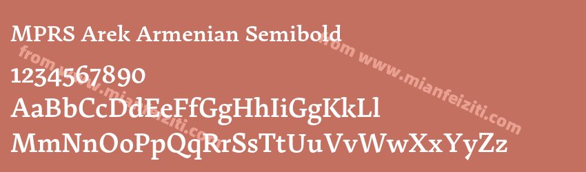 MPRS Arek Armenian Semibold预览图1
