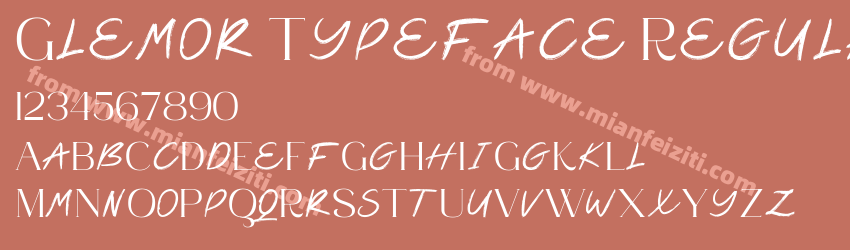 Glemor Typeface Regular预览图1