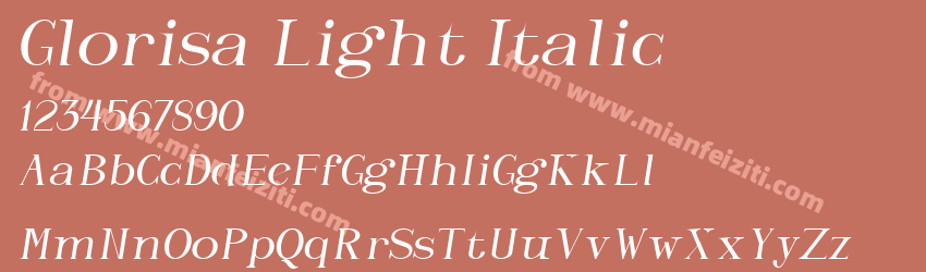 Glorisa Light Italic预览图1