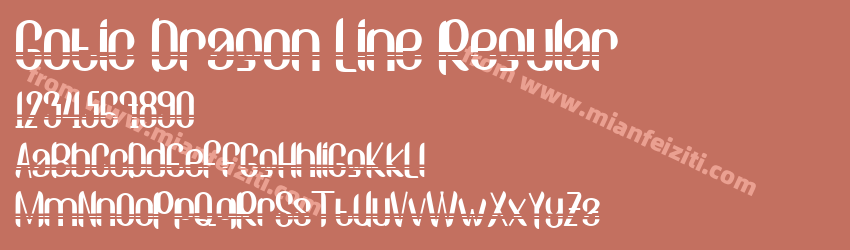 Gotic Dragon Line Regular预览图1