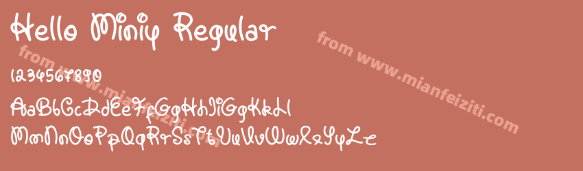 Hello Miniy Regular预览图1