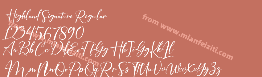 Highland Signature Regular预览图1