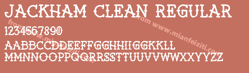 Jackham Clean Regular预览图1