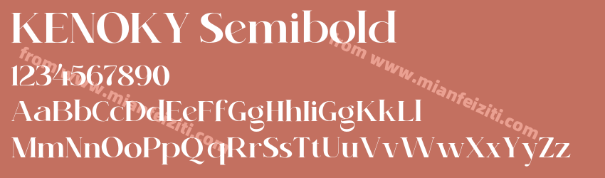 KENOKY Semibold预览图1