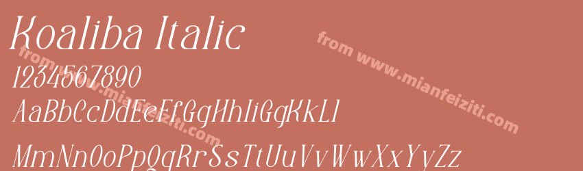 Koaliba Italic预览图1