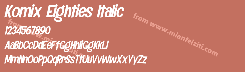 Komix Eighties Italic预览图1