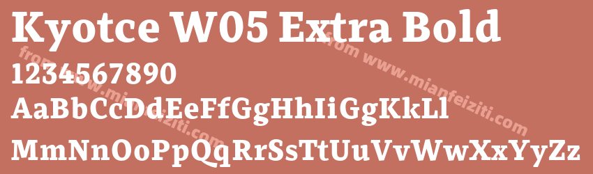 Kyotce W05 Extra Bold预览图1