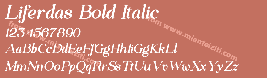 Liferdas Bold Italic预览图1