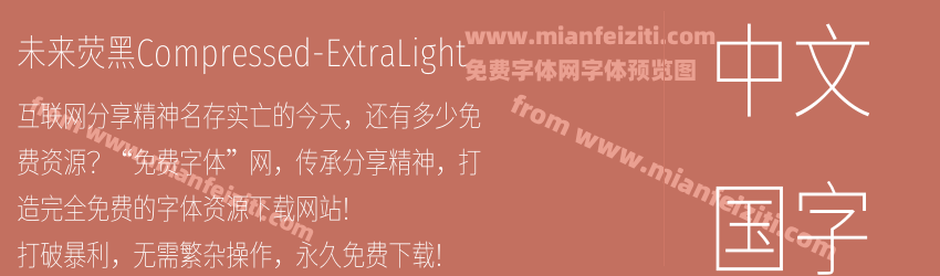 未来荧黑Compressed-ExtraLight预览图1