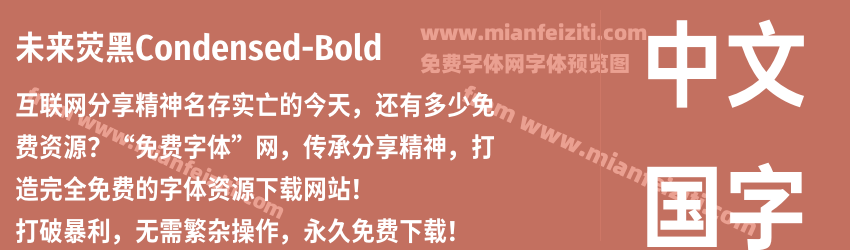 未来荧黑Condensed-Bold预览图1