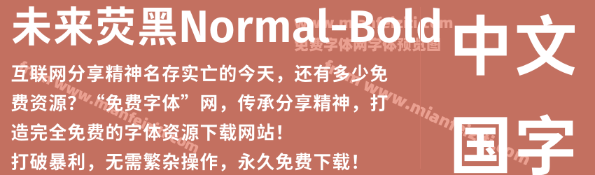 未来荧黑Normal-Bold预览图1