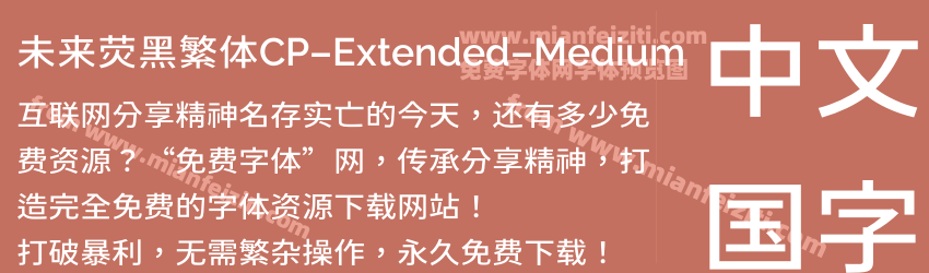 未来荧黑繁体CP-Extended-Medium预览图1