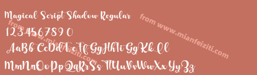 Magical Script Shadow Regular预览图1