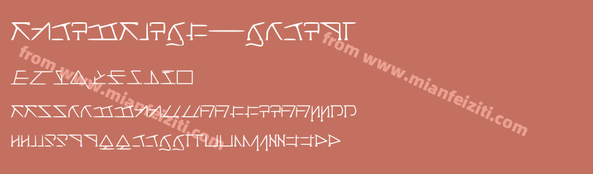 Aeridanish-Script字体预览