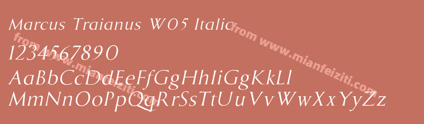 Marcus Traianus W05 Italic预览图1