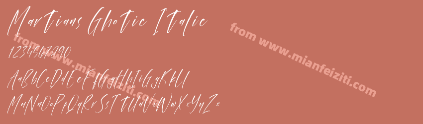 Martians Ghotic Italic预览图1