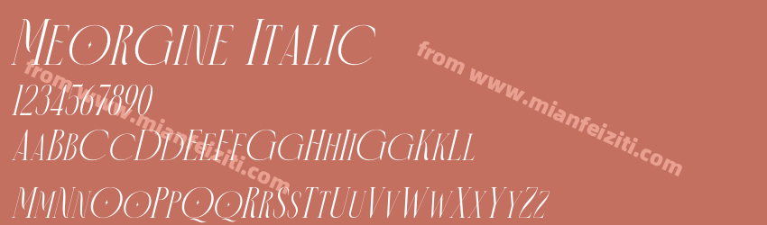 Meorgine Italic预览图1