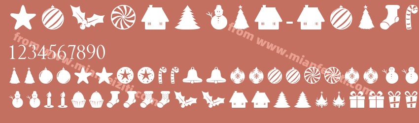 Christmas-Shapes-1字体预览