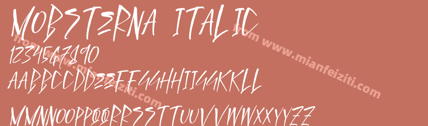 Mobsterna Italic预览图1