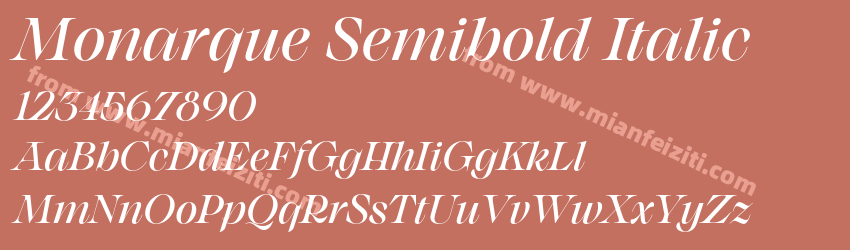 Monarque Semibold Italic预览图1