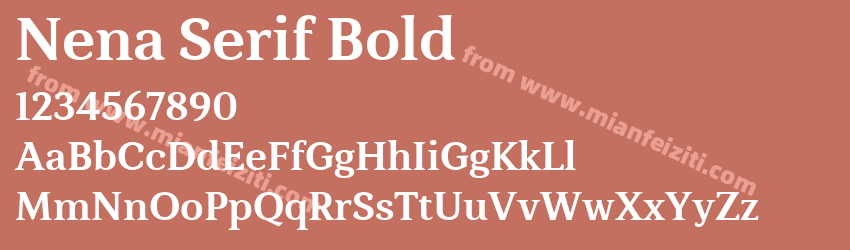 Nena Serif Bold预览图1
