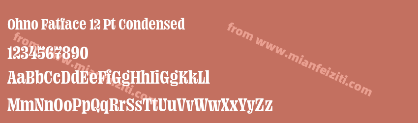 Ohno Fatface 12 Pt Condensed预览图1