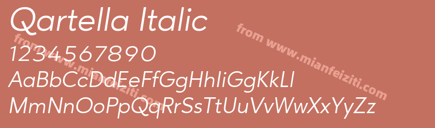 Qartella Italic预览图1