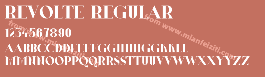 REVOLTE Regular预览图1 REVOLTE Regular预览图1