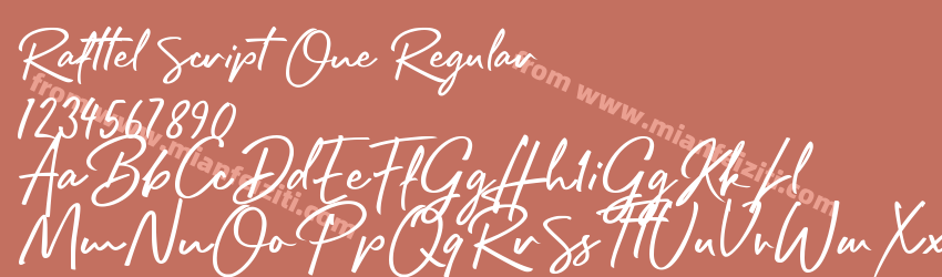 Rafttel Script One Regular预览图1