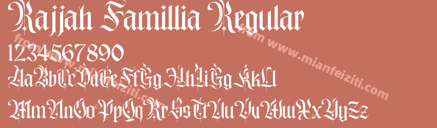 Rajjah Famillia Regular预览图1