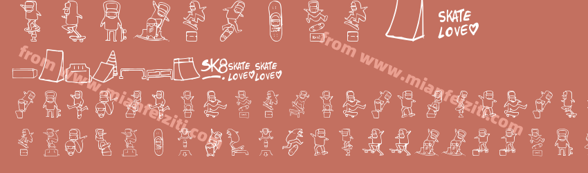 Skatelove 2.0字体预览