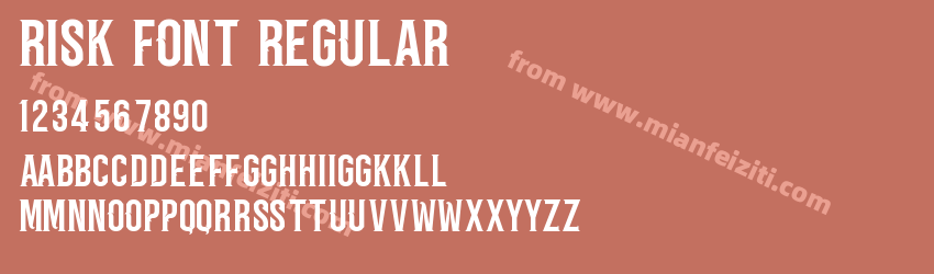 Risk Font Regular预览图1