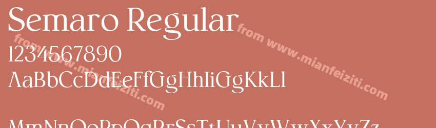 Semaro Regular预览图1
