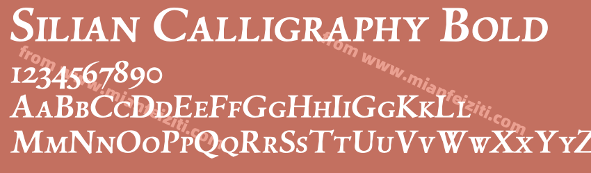 Silian Calligraphy Bold预览图1