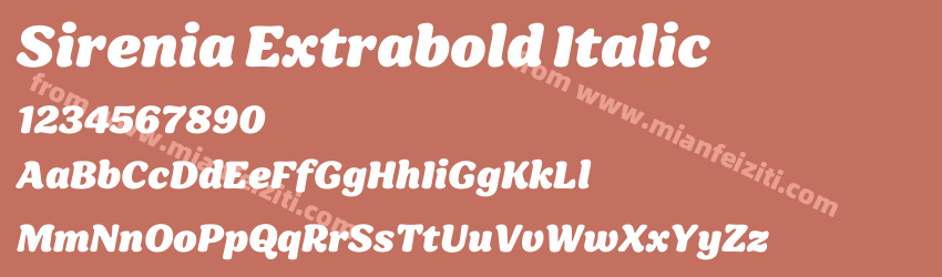 Sirenia Extrabold Italic预览图1
