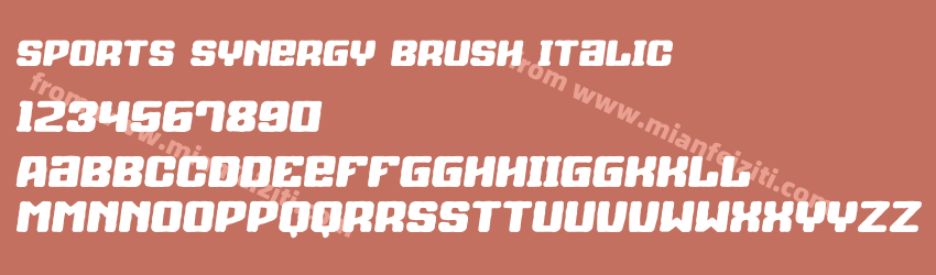 Sports Synergy Brush Italic预览图1