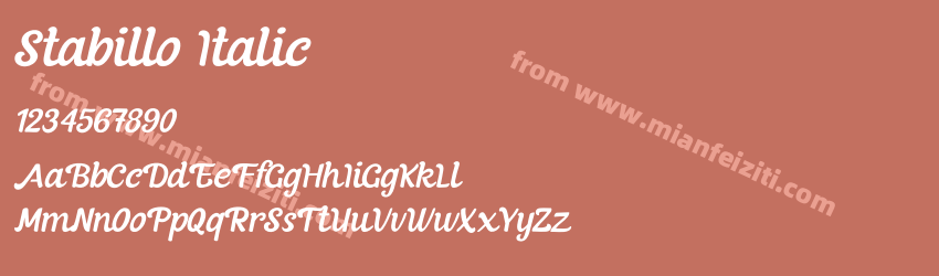 Stabillo Italic预览图1