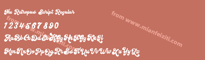 The Retropus Script Regular预览图1