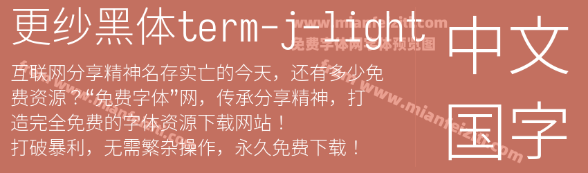 更纱黑体term-j-light预览图1