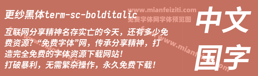 更纱黑体term-sc-bolditalic预览图1