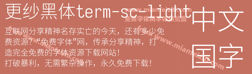 更纱黑体term-sc-light预览图1