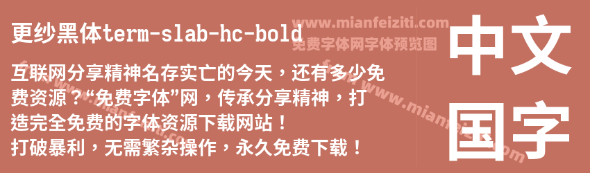更纱黑体term-slab-hc-bold预览图1