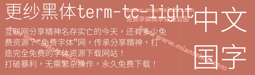 更纱黑体term-tc-light预览图1