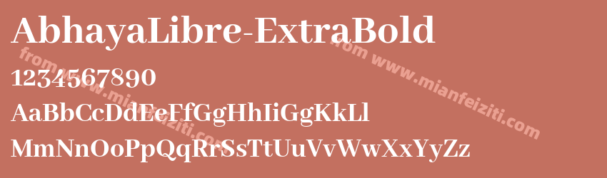 AbhayaLibre-ExtraBold字体预览