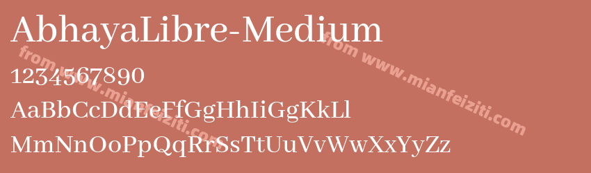 AbhayaLibre-Medium字体预览