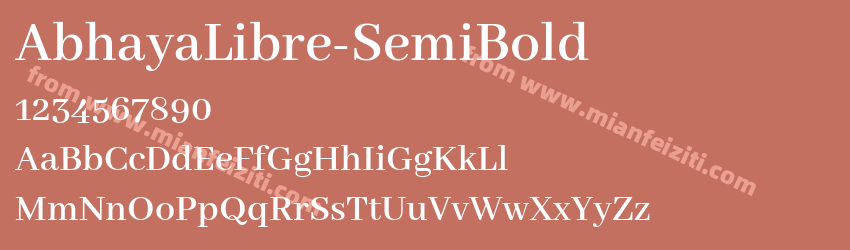 AbhayaLibre-SemiBold字体预览
