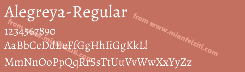 Alegreya-Regular字体预览