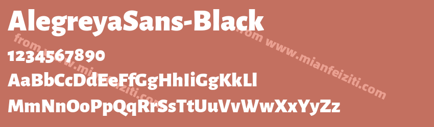 AlegreyaSans-Black字体预览