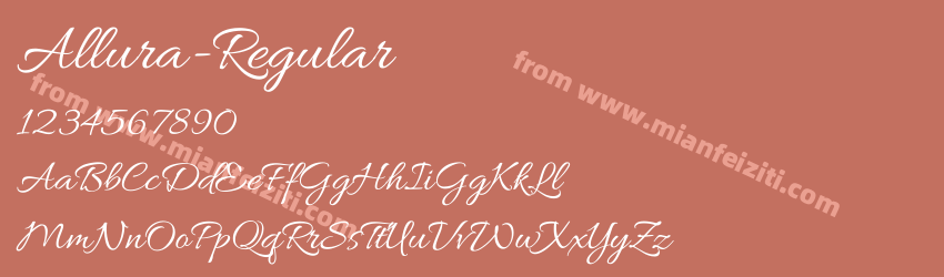 Allura-Regular字体预览