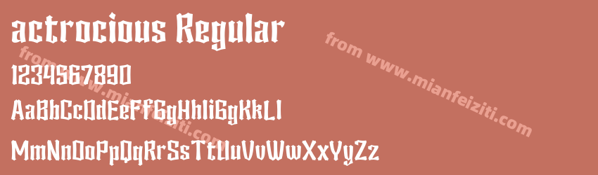 actrocious Regular预览图1